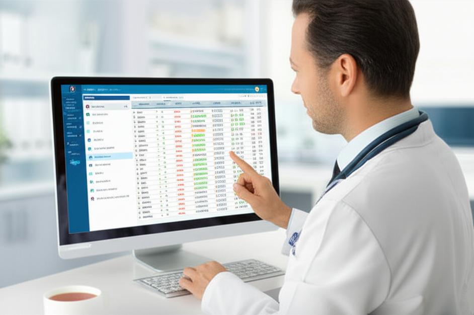 Giao diện phần mềm quản lý phòng khám hiển thị các chức năng chính.