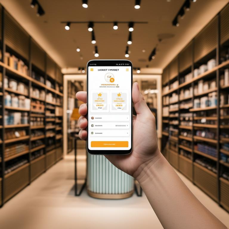 Ứng dụng phần mềm loyalty trên điện thoại, hiển thị các ưu đãi hấp dẫn cho khách hàng thân thiết.