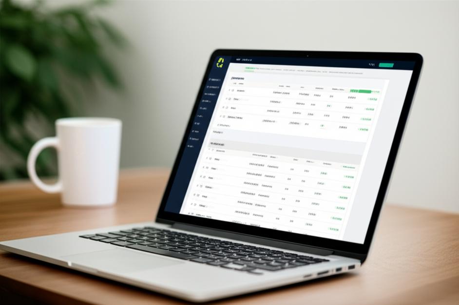 Giao diện phần mềm Ebiz hiển thị các khoản công nợ và biểu đồ.