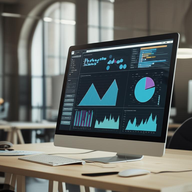 Giao diện phần mềm quản lý nhân sự offline hiển thị biểu đồ.