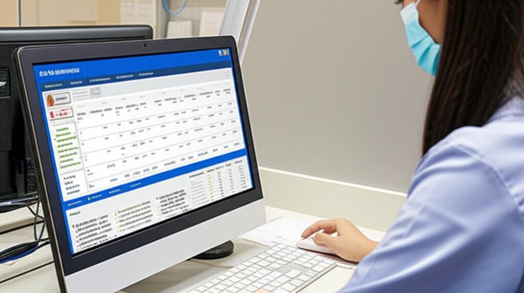 Phần mềm Quản lý Dữ liệu Y tế Học sinh Offline: Giải pháp Toàn diện cho Trường Học 8 Cán bộ y tế sử dụng phần mềm quản lý sức khỏe học sinh offline.