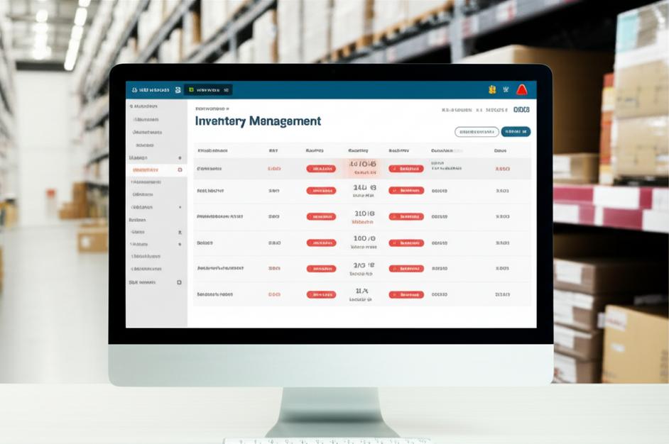 Giao diện phần mềm quản lý kho với cảnh báo hạn sử dụng.