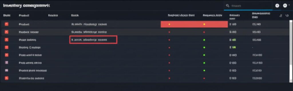 Phần mềm quản lý kho hàng hiển thị thông tin sản phẩm và cảnh báo hạn sử dụng.