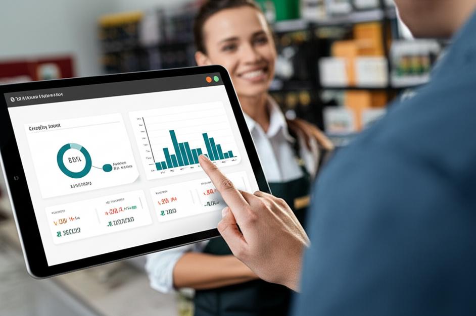 Phần Mềm Quản Lý Tích Điểm Cửa Hàng: Nâng Tầm Trải Nghiệm Khách Hàng 1 Giao diện phần mềm quản lý tích điểm cửa hàng với biểu đồ tăng trưởng và thông tin khách hàng.