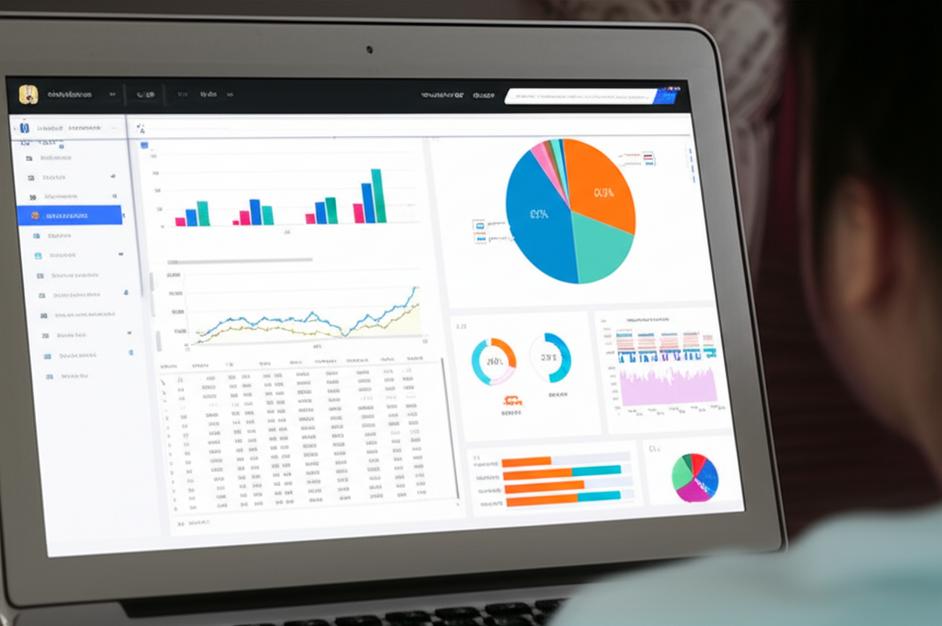 Giao diện phần mềm quản lý nội bộ chuyên nghiệp, trực quan với các biểu đồ và chức năng quản lý.