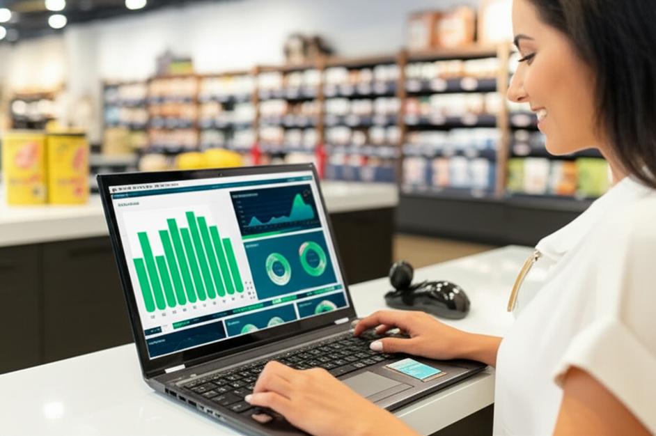 Giao diện phần mềm tính tiền trên máy tính.