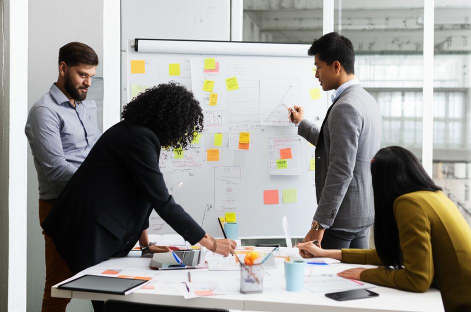 Phong Cách Quản Lý: Khám Phá Các Loại Hình Và Bí Quyết Thành Công 2 Nhóm nhân viên làm việc hiệu quả trong môi trường văn phòng.