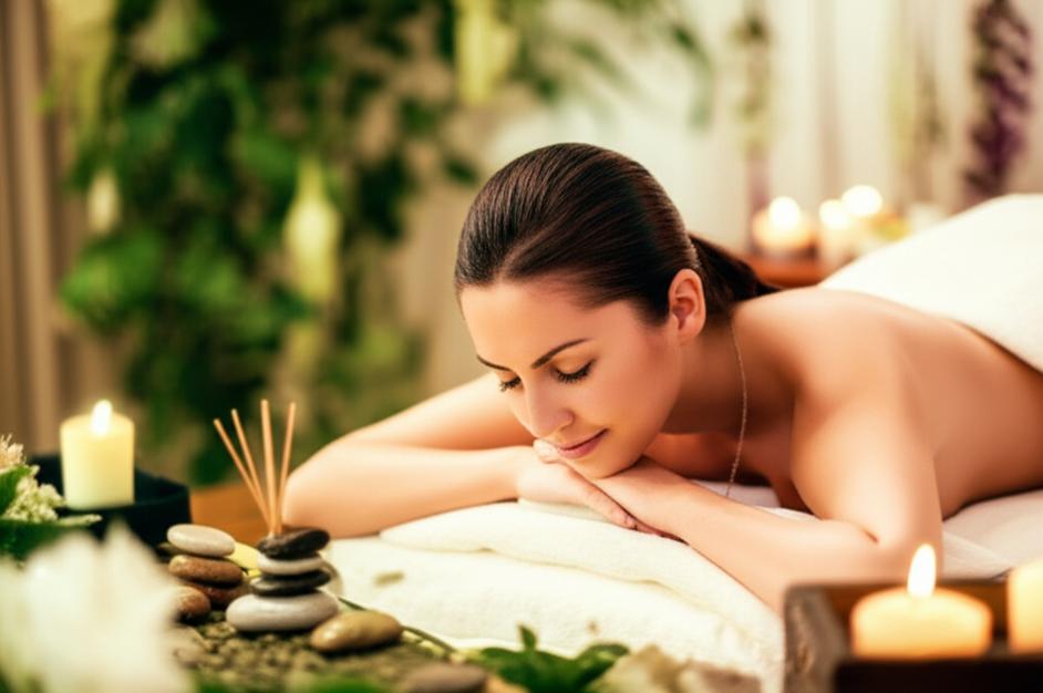 Spa Gần Đây: Bí Quyết Tìm Thiên Đường Thư Giãn Ngay Tại Nhà 4 Phụ nữ thư giãn trong không gian spa sang trọng, ánh sáng dịu nhẹ.
