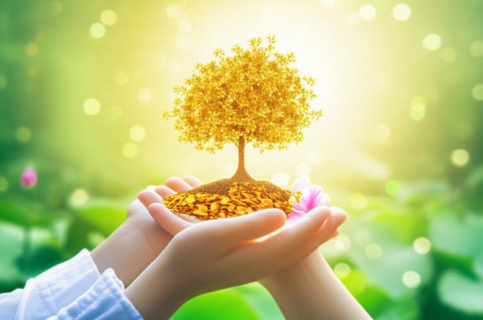 Sự Thịnh Vượng: Hành Trình Kiến Tạo Cuộc Sống Đầy Đủ và Hạnh Phúc 2 Biểu tượng sự thịnh vượng toàn diện: tài chính, sức khỏe, mối quan hệ và tinh thần.