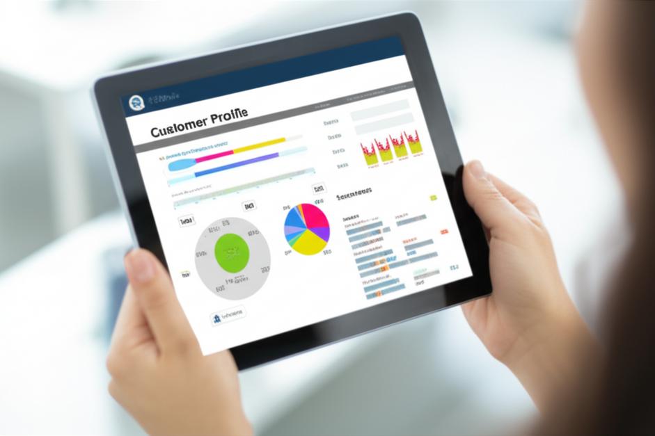 Biểu đồ dữ liệu khách hàng được cá nhân hóa trên màn hình máy tính.