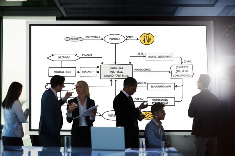 Sơ đồ quy trình kinh doanh được cải thiện với sự cộng tác của đội ngũ.