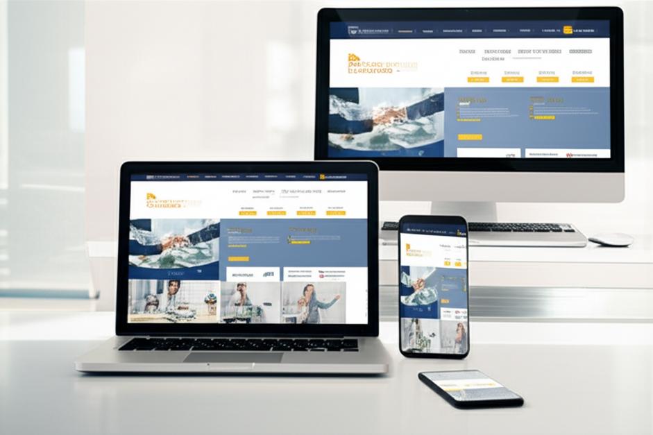 Xây Dựng Web Công Ty Chuyên Nghiệp: Chìa Khóa Vàng Thu Hút Khách Hàng 4 Website công ty hiện đại, đa thiết bị, chuyên nghiệp.