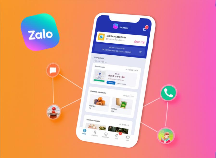 Giao diện Zalo Mini App trên điện thoại, thể hiện sự tiện lợi và hiệu quả trong kinh doanh.