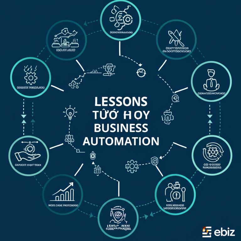 Infographic về các bài học tự động hóa doanh nghiệp.