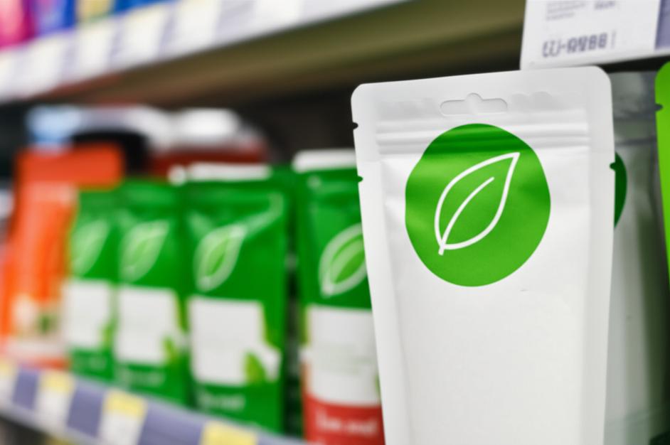 Chứng nhận Sản phẩm Xanh: Hướng dẫn Chi tiết và Lợi ích Vượt trội cho Doanh nghiệp 4 Bao bì sản phẩm với nhãn sinh thái lá xanh, tượng trưng cho sự bền vững.