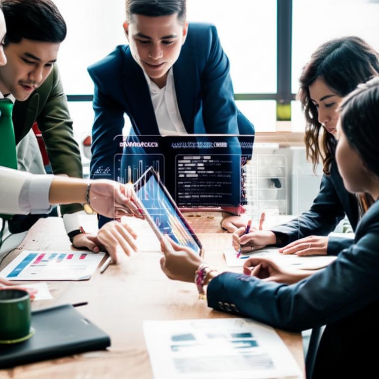 Nhóm chuyên gia thảo luận về hiệu suất và phát triển năng lực với sự hỗ trợ của công nghệ.