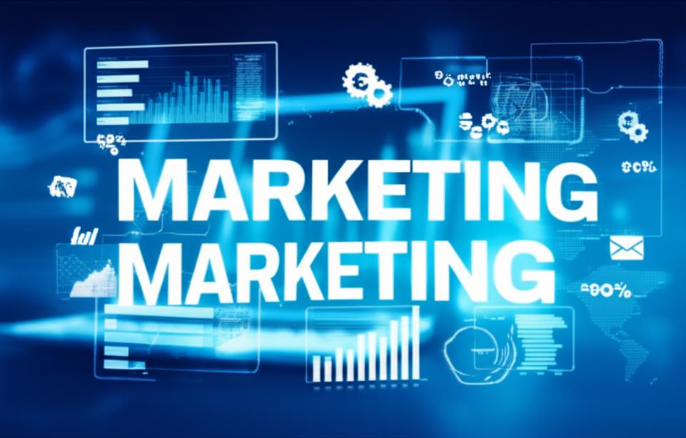 Bảng điều khiển marketing kỹ thuật số với các biểu đồ và chỉ số hiệu suất.