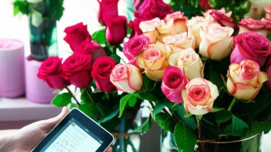 Bí Quyết Kinh Doanh Hoa Hồng Thành Công: Từ Vườn Đến Tay Khách Hàng 1 Bó hoa hồng rực rỡ và sang trọng, biểu tượng của kinh doanh thành công.