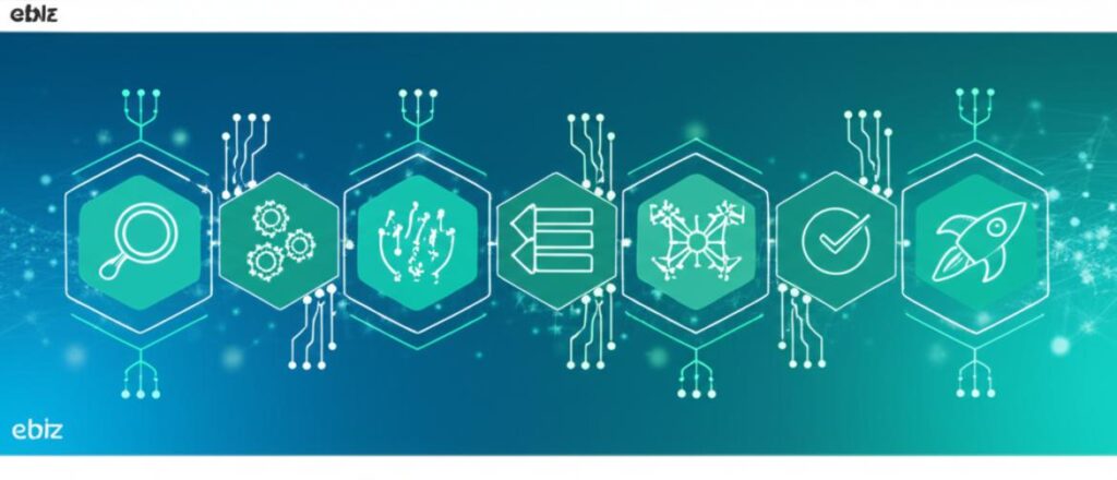 Khai Thác Dữ Liệu: Bí Quyết Vàng Để Thành Công Trong Kinh Doanh Hiện Đại 1 Infographic minh họa quy trình khai thác dữ liệu hiện đại với các biểu tượng trực quan và luồng dữ liệu.