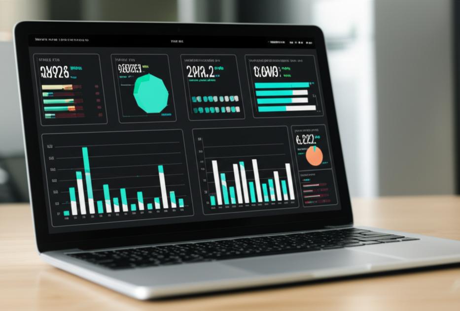 Bảng điều khiển phân tích dữ liệu marketing trực quan với biểu đồ và số liệu hiệu suất.