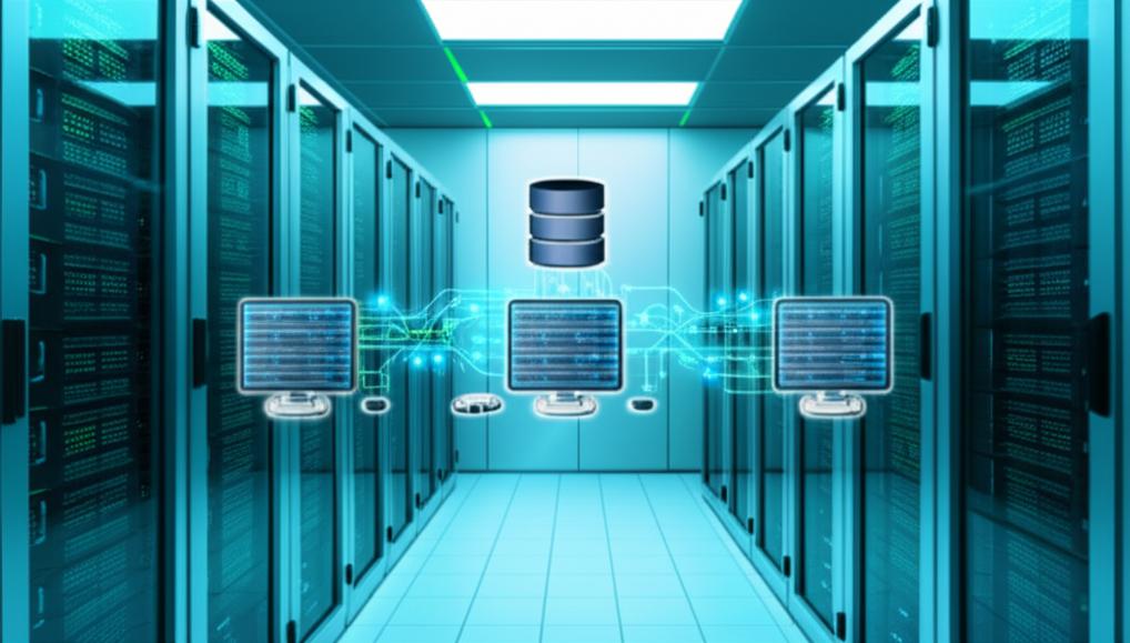 Minh họa hệ thống quản lý dữ liệu y tế offline, nhấn mạnh bảo mật và hoạt động nội bộ.