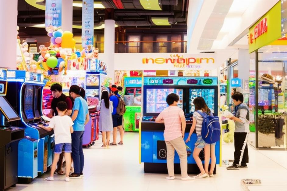 Trung tâm thương mại hiện đại kết hợp khu vui chơi arcade sôi động.
