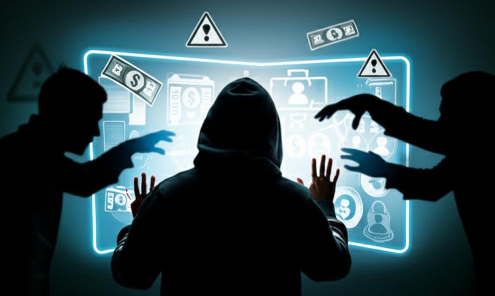 Minh họa về mối nguy hiểm của lừa đảo trực tuyến.