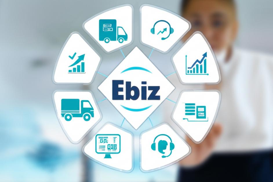 Infographic tích hợp quản lý bán hàng và chăm sóc khách hàng với phần mềm Ebiz.