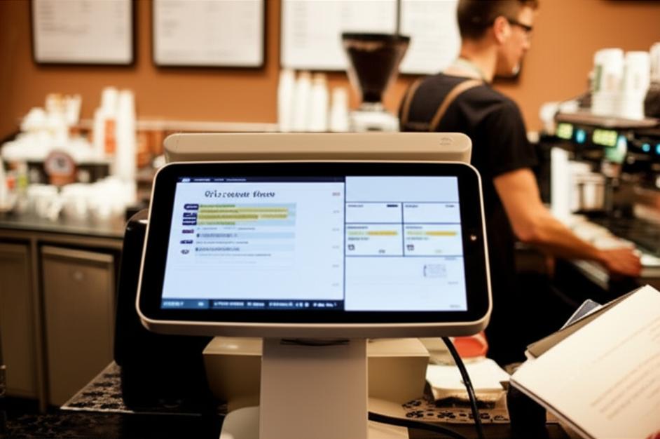 Phần Mềm Quản Lý Doanh Thu Cafe: Chìa Khóa Vàng Nâng Tầm Kinh Doanh 1 Không gian quán cafe hiện đại với hệ thống POS kỹ thuật số, thể hiện sự chuyên nghiệp trong quản lý.