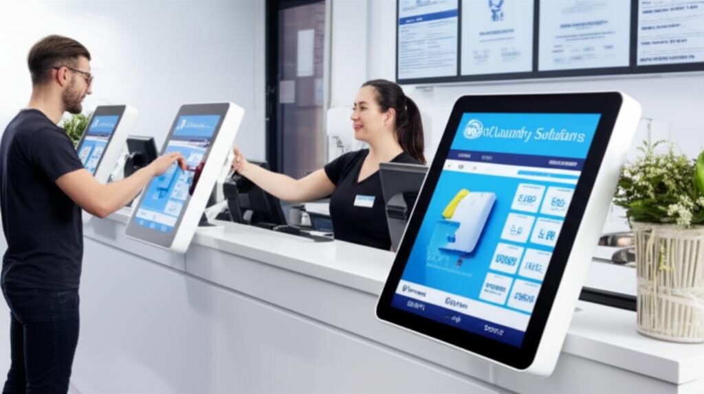 Tiệm giặt là hiện đại với công nghệ quản lý tự động Ebiz.