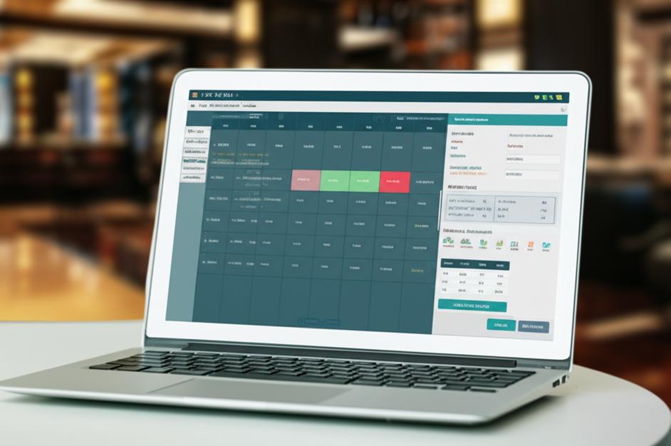 Phần Mềm Quản Lý Khách Sạn: Giải Pháp Tối Ưu Cho Doanh Nghiệp Lưu Trú Tại Việt Nam 9 Giao diện phần mềm quản lý khách sạn hiện đại và sảnh khách sạn.