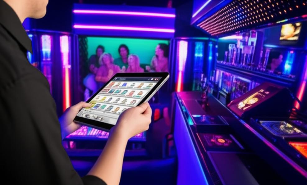 Quán karaoke hiện đại với phần mềm quản lý chuyên nghiệp.