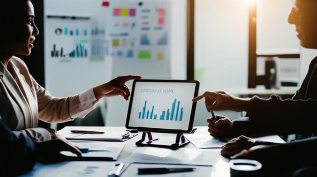 Đội ngũ chuyên nghiệp làm việc hiệu quả trong văn phòng hiện đại, sử dụng dịch vụ để phát triển kinh doanh.