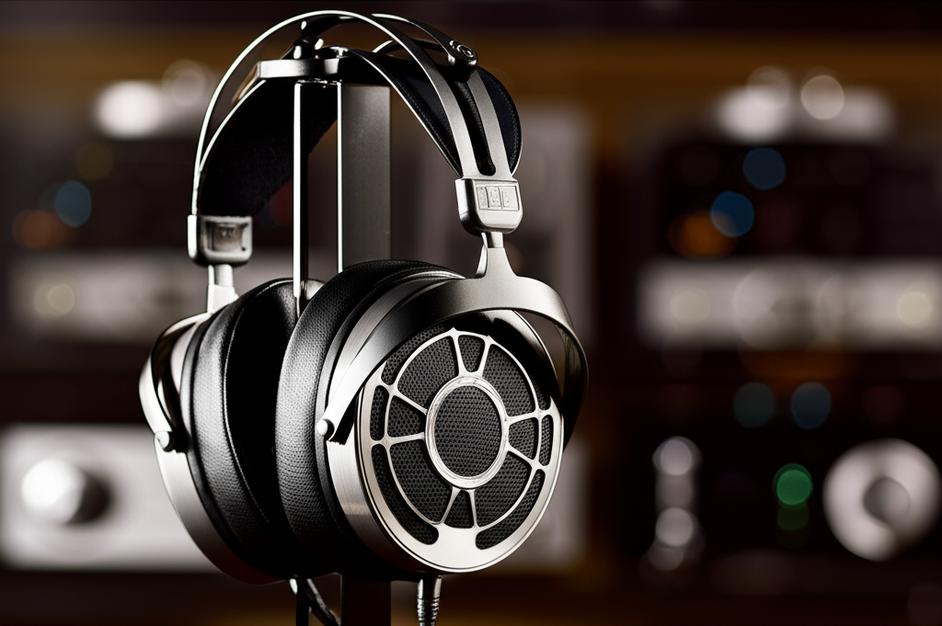 Tai nghe hi-end cao cấp với thiết kế tinh xảo và vật liệu sang trọng.