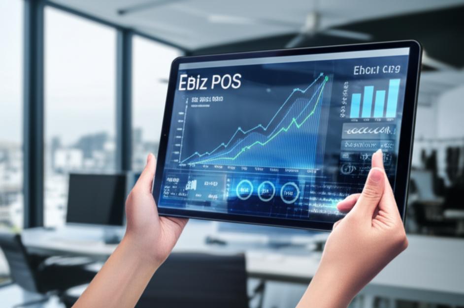 Tổng Doanh Số: Chìa Khóa Thành Công và Cách Tối Ưu Hóa Hiệu Quả Kinh Doanh 3 Bảng điều khiển doanh số tăng trưởng với giao diện Ebiz POS.