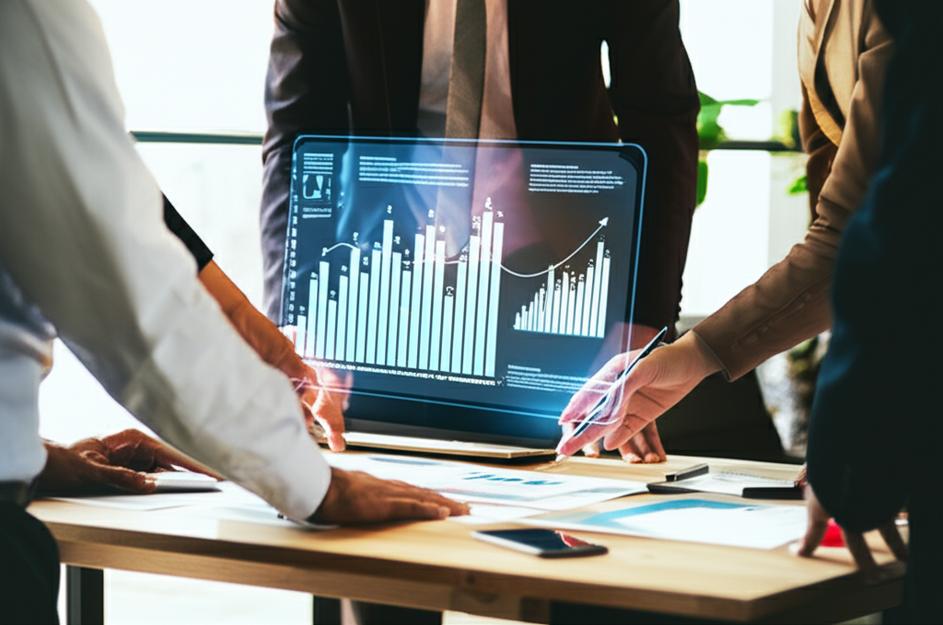 Nhóm nhân viên làm việc hiệu quả trong văn phòng hiện đại, thể hiện lợi ích của B2B.