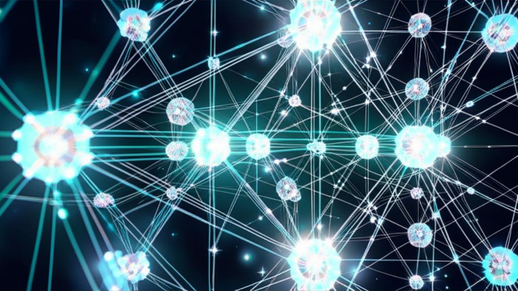 Biểu tượng trừu tượng về ưu việt lượng tử, với các qubit phát sáng kết nối tạo thành mạng lưới phức tạp trong không gian kỹ thuật số.