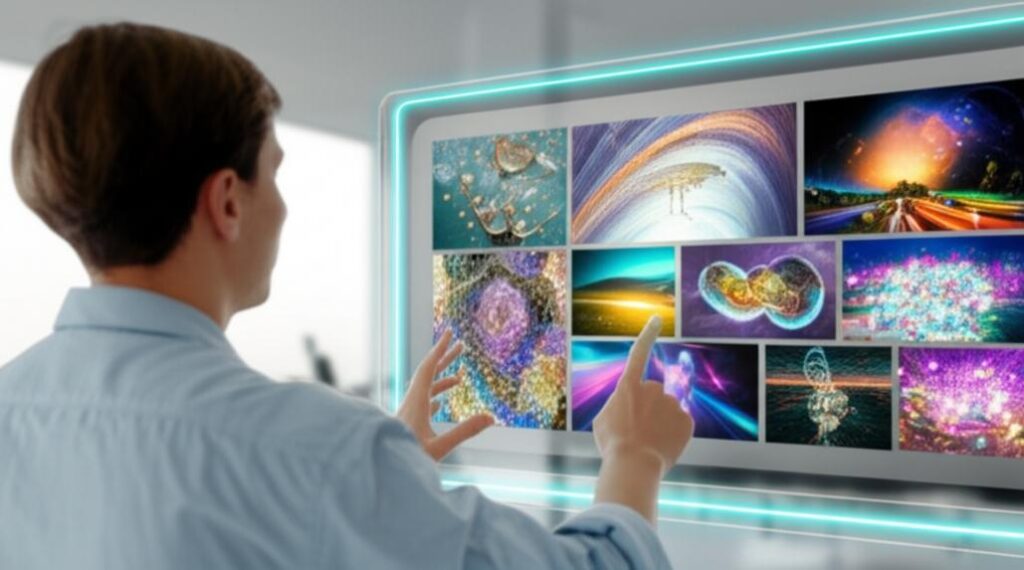 AI Image Generator: Sức Mạnh Sáng Tạo Vô Biên Trong Tầm Tay Bạn 5 Giao diện AI tạo ảnh ba chiều, người dùng kinh ngạc trước những tác phẩm sáng tạo.