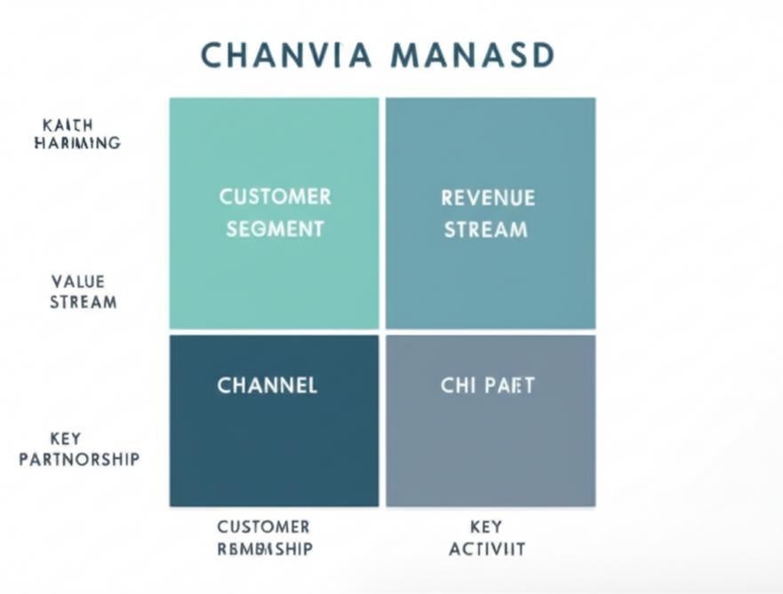 Sơ đồ Business Model Canvas minh họa chiến lược kinh doanh hiện đại, kết nối các yếu tố cốt lõi để tạo ra giá trị và tăng trưởng.