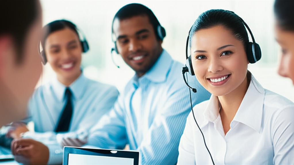 Nhân viên CSKH lắng nghe khách hàng trong văn phòng hiện đại.