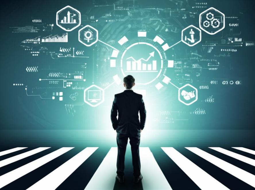 Người đứng ở ngã ba đường hướng tới tương lai đầy hy vọng.