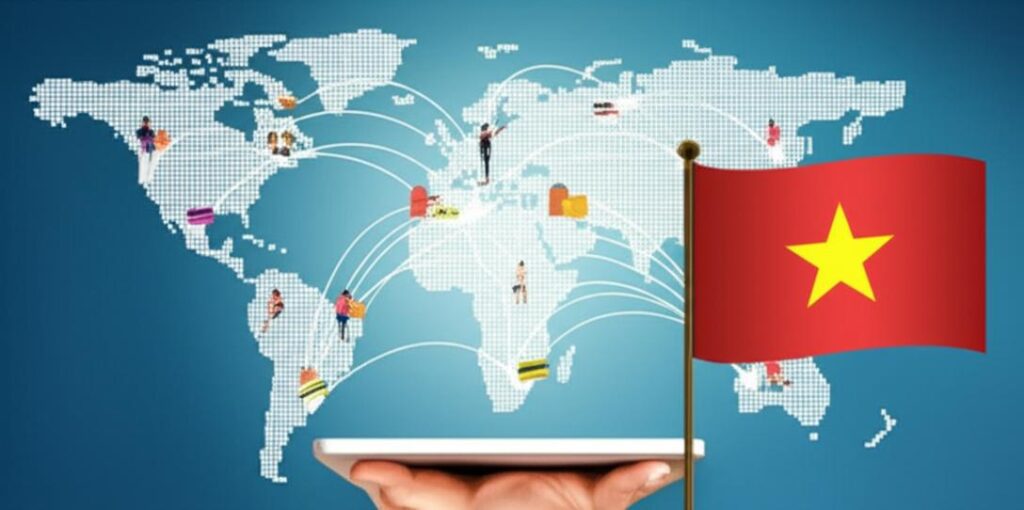 Global e-commerce connections with Vietnamese business participation.