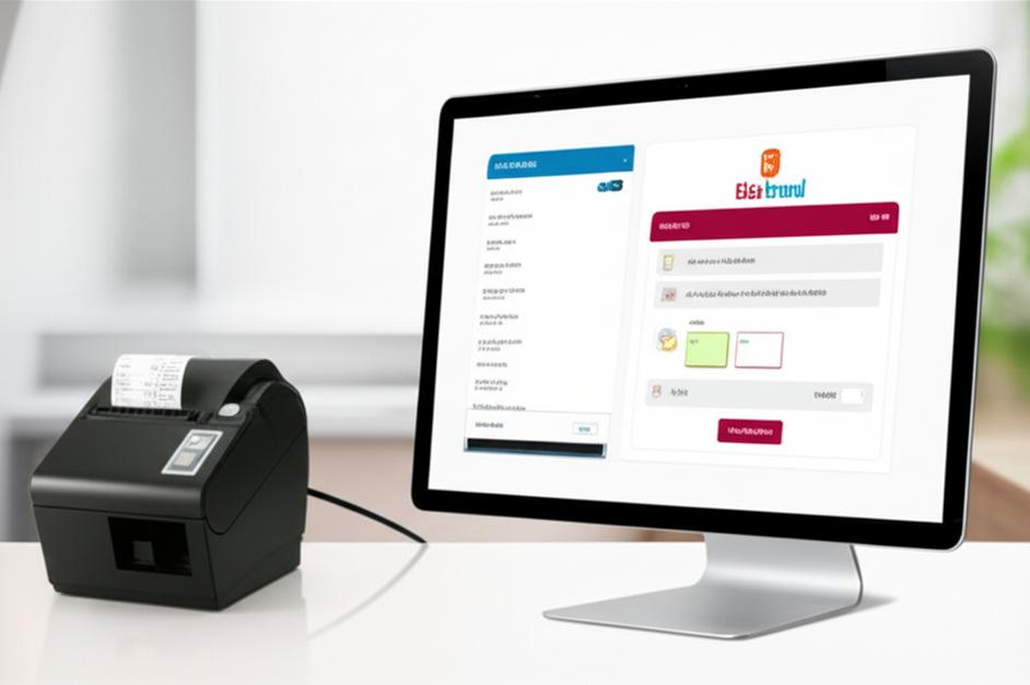 Giao diện phần mềm in bill Ebiz trên máy tính kết nối máy in nhiệt.