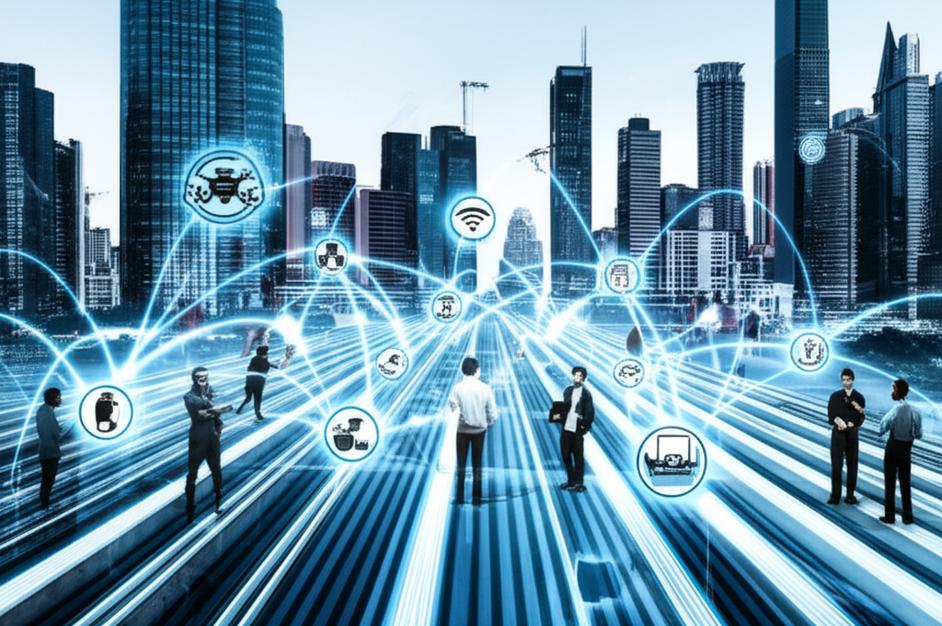 Thành phố tương lai kết nối thông minh qua mạng lưới IoT.