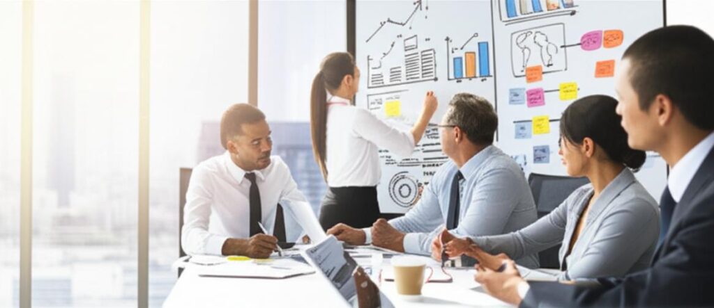 Xây Dựng Kế Hoạch Chiến Lược Hiệu Quả: Chìa Khóa Thành Công Bền Vững Cho Doanh Nghiệp 8 Cuộc họp chiến lược kinh doanh hiện đại.