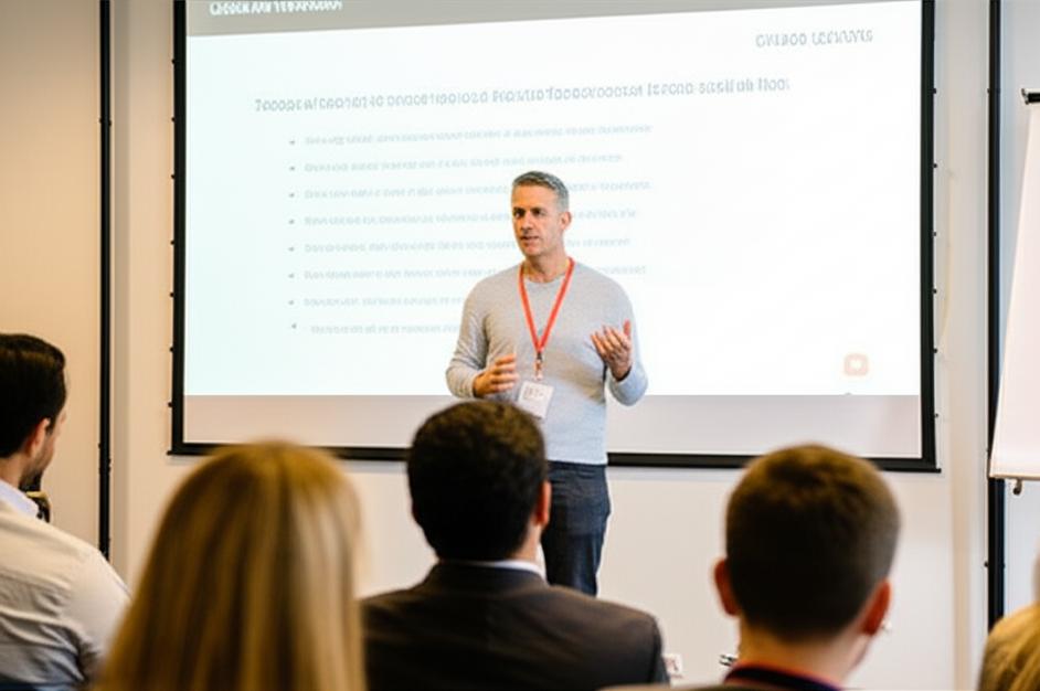 Phần mềm bán hàng offline 3 Diễn giả tự tin trình bày trước khán giả.