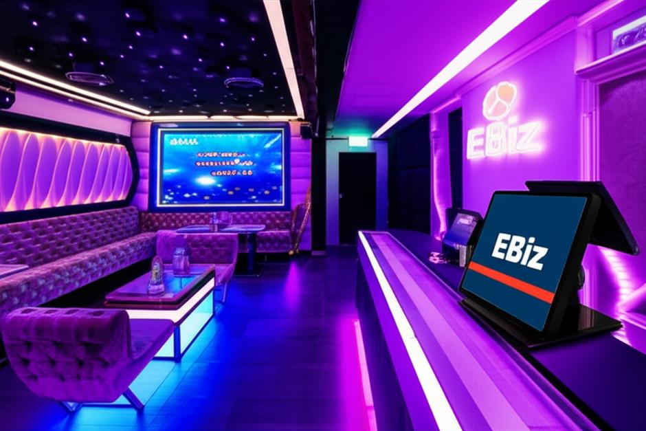 Phòng karaoke hiện đại với hệ thống POS Ebiz.