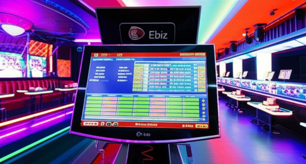 Giải Mã Phần Mềm Quản Lý Karaoke Giá Tốt: Tối Ưu Chi Phí, Nâng Tầm Trải Nghiệm Khách Hàng 4 Giao diện phần mềm quản lý karaoke Ebiz trên màn hình POS hiện đại.