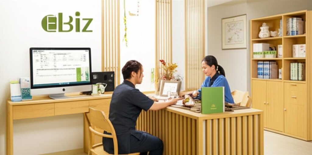 Phòng khám Y học Cổ truyền hiện đại kết hợp công nghệ quản lý Ebiz.