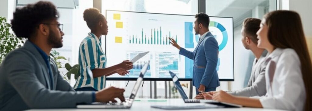 Nhân viên đa dạng hợp tác hiệu quả trong văn phòng hiện đại.